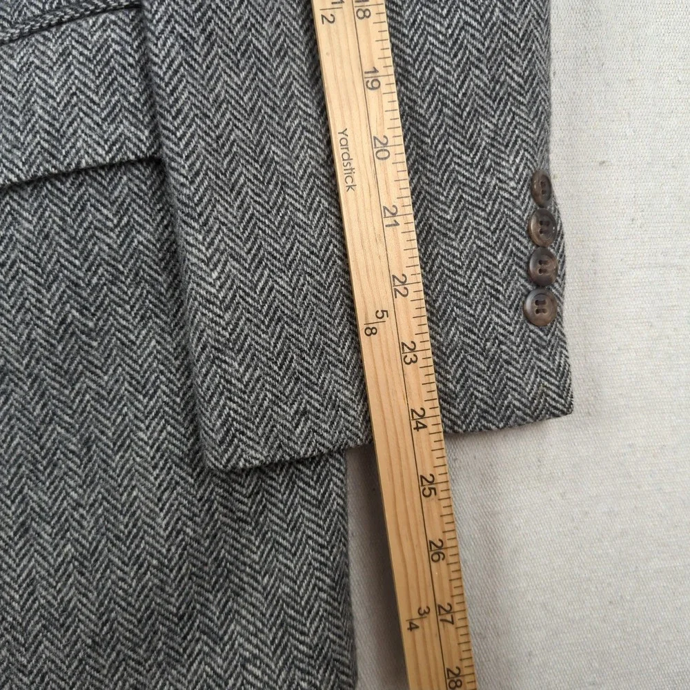 Orvis Blazer Mens 42R Gray Wool Herringbone Sport Coat Jacket USA Made